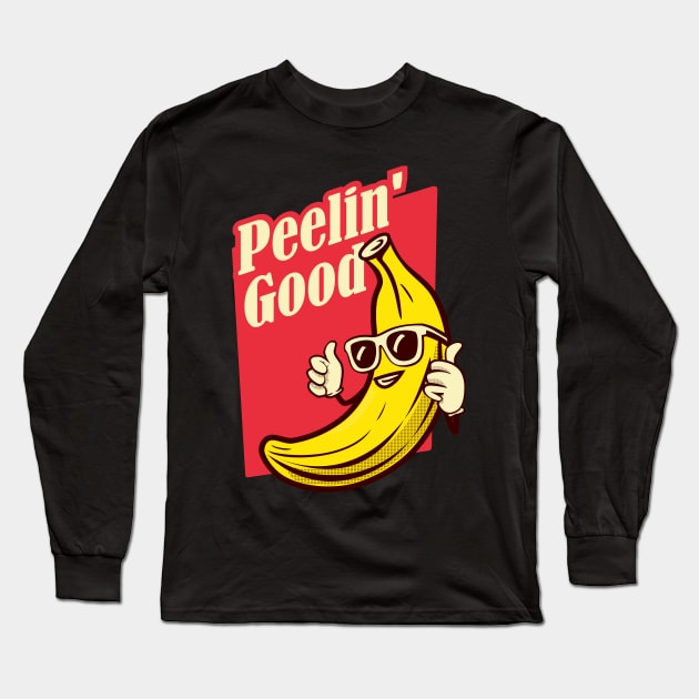 Banana Pun - Peeling good Long Sleeve T-Shirt by LittleAna